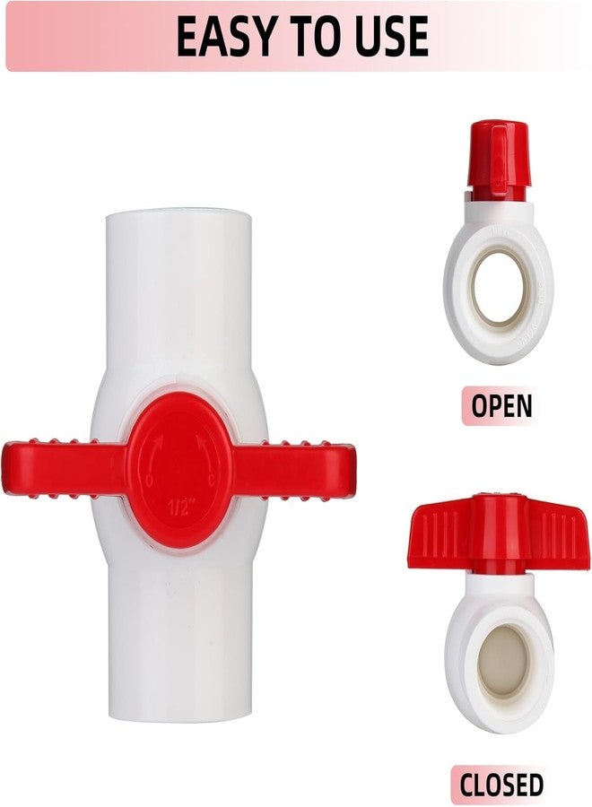 MEDBUDDY PVC Ball Valve, T-handle Water Shut-Off Ball Valve Threaded, PVC Ball Valve 1 inch for Water Project, Swiming Pool, Sewage Pump, Irrigation System (1 Inch) - Image 3